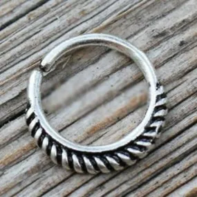 316L Stainless Steel Braiding Design Seamless Ring / Septum Jewelry