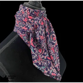 A8002 - Floral Rawhide Wild Rag Cowboy Scarf