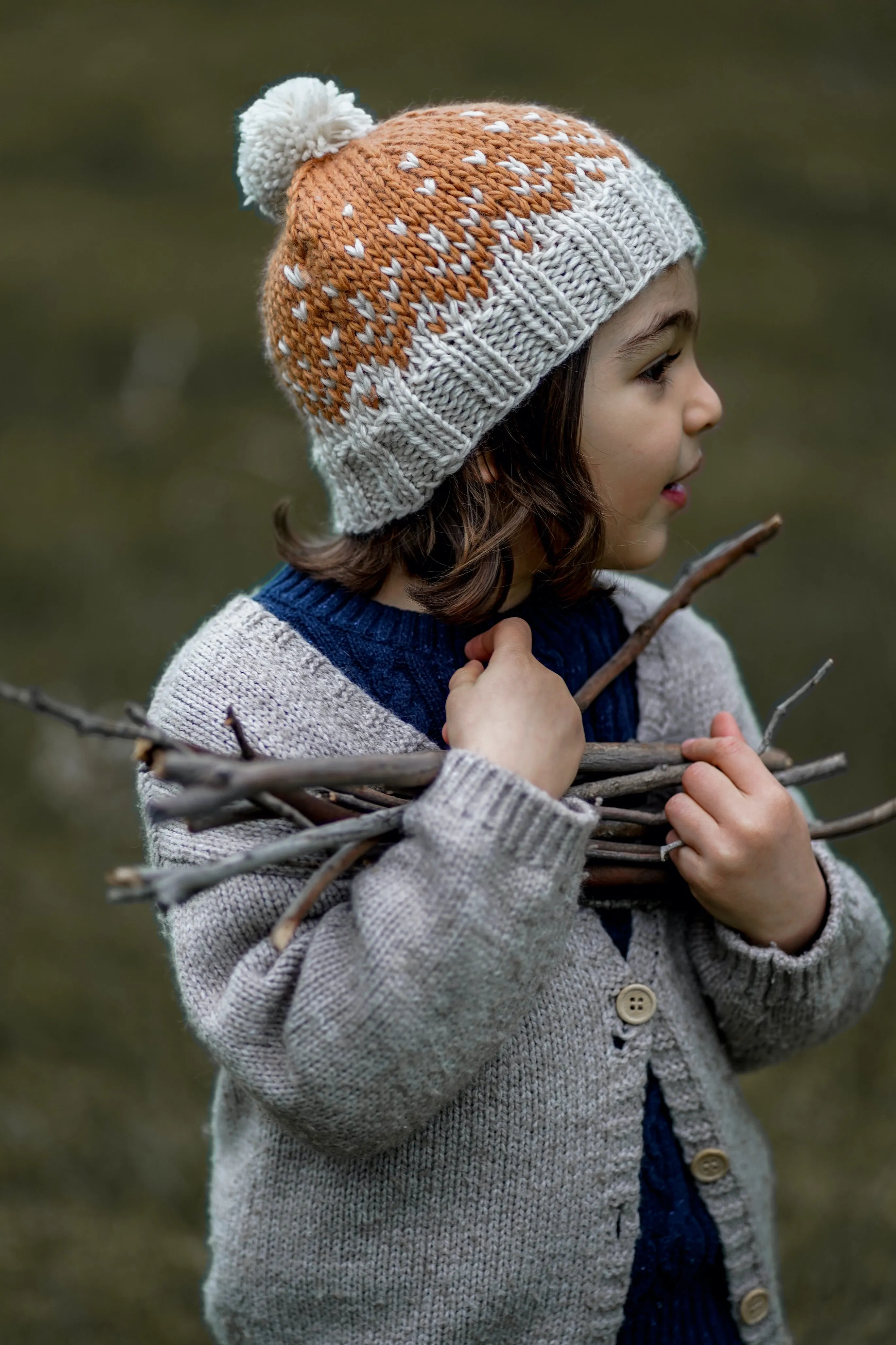 Acorn Snowflake Beanie - Caramel