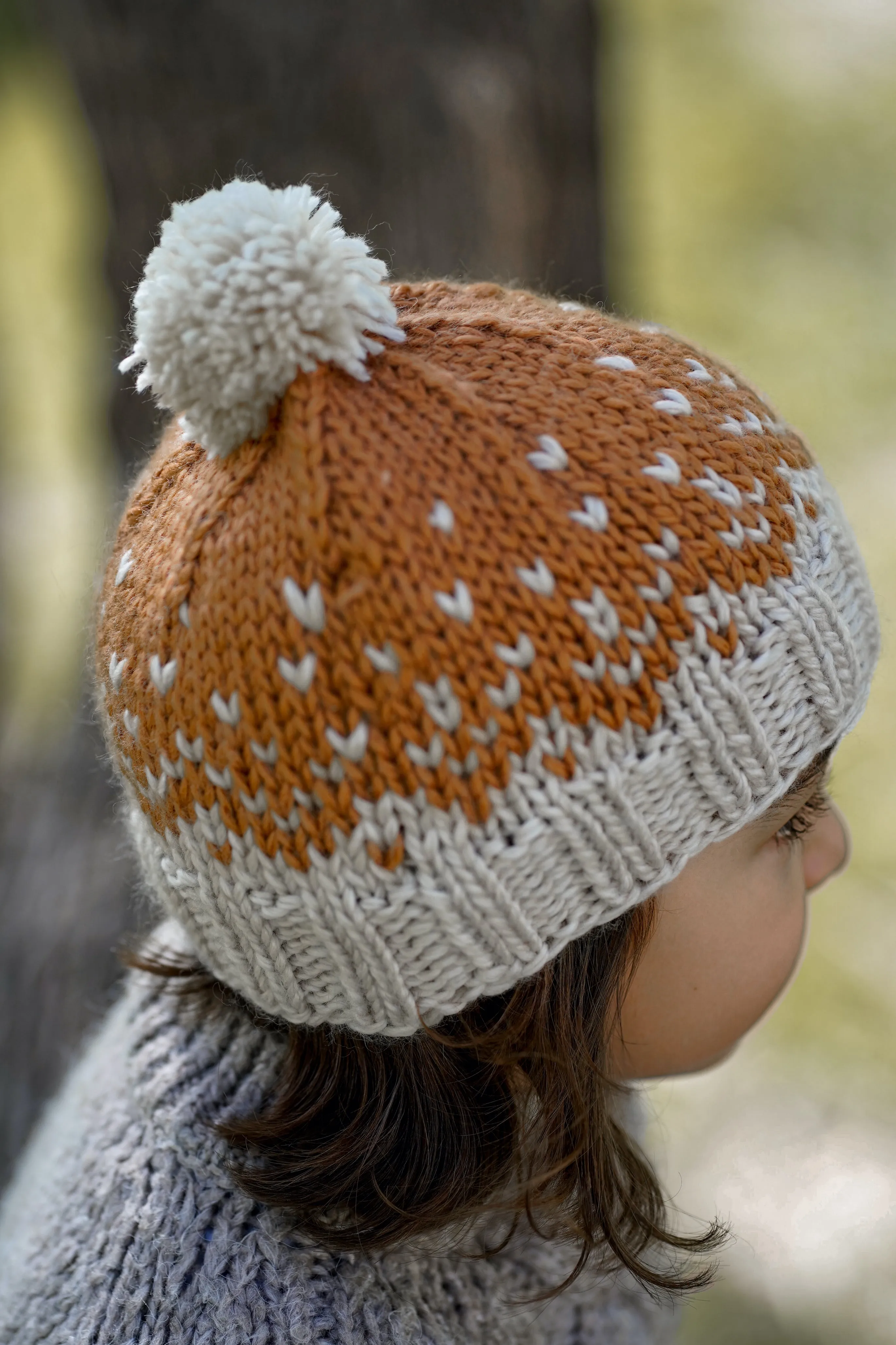 Acorn Snowflake Beanie - Caramel