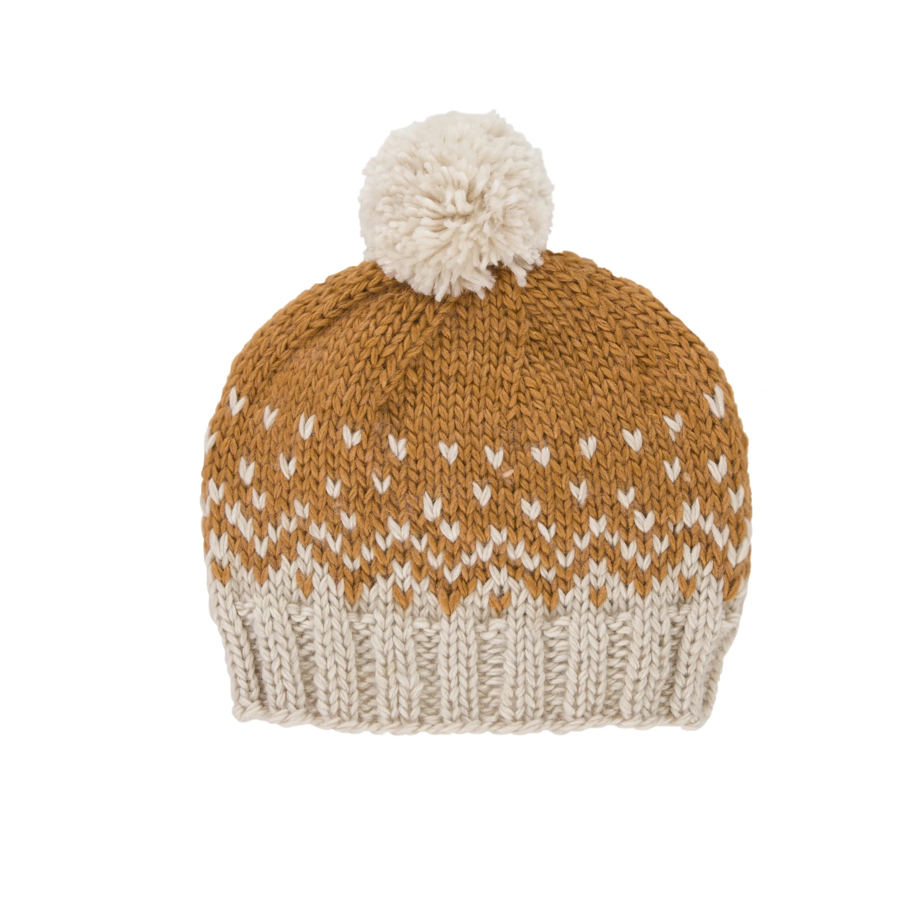 Acorn Snowflake Beanie - Caramel