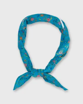 Anyway Scarf in Blue Multi Floribunda Meadow Liberty Fabric