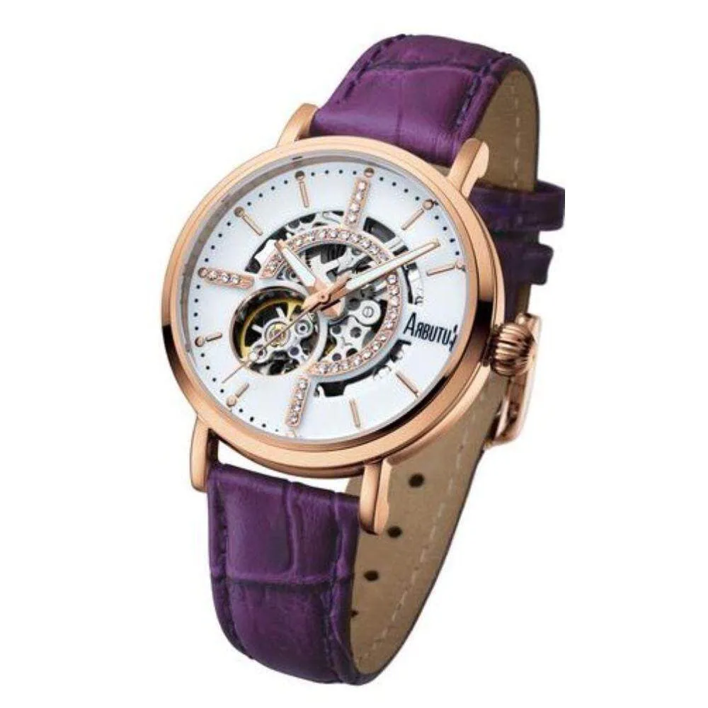 ARBUTUS AR1605RWV SKELETON PURPLE WOMEN'S WATCH