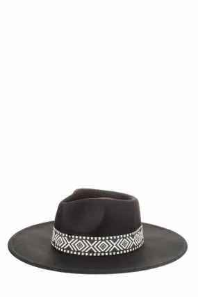 Black Fedora with Aztec trim