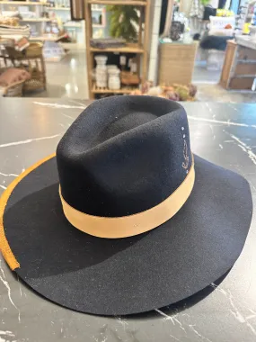 Black felt cowboy hat