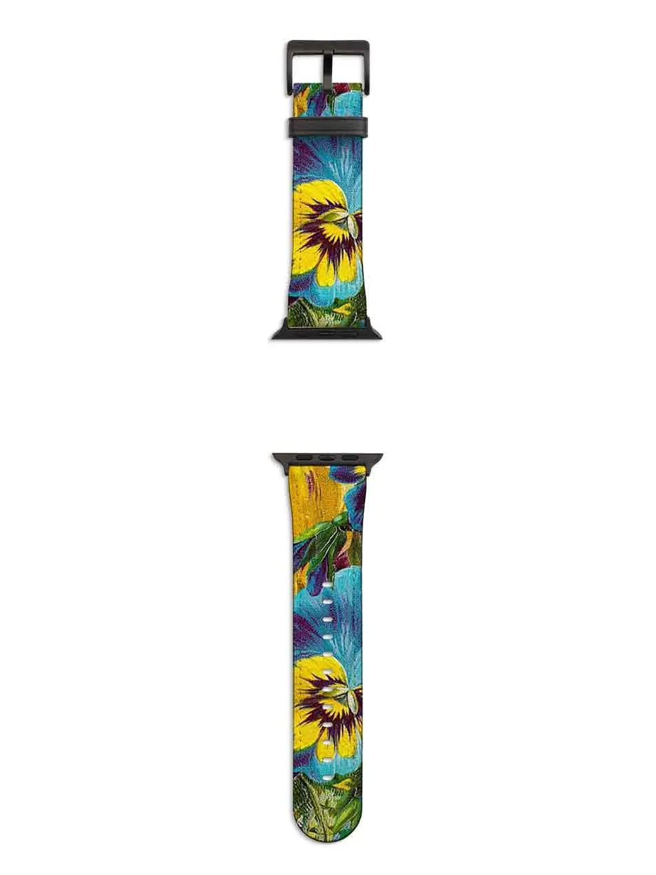 Blue Garden Apple Watch Strap