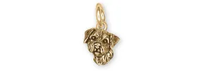 Border Terrier Jewelry 14k Yellow Gold Handmade Border Terrier Charm  BDT1H-CG