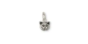 British Shorthair Charm Jewelry Sterling Silver Handmade Cat Charm BRS7-C