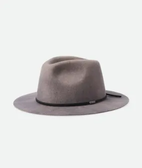 BRIXTON WESLEY FEDORA GREY WORN WASH