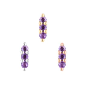 BUDDHA JEWELRY MISHKA 3 - AMETHYST - THREADLESS END