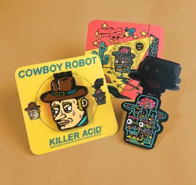 Cowboy Robot Enamel Pin