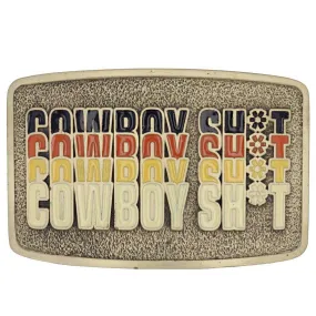 Cowboy Sh*t Retro Attitude Belt Buckle