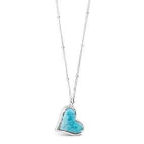 Dune Jewelry Tilted Heart Necklace Larimar