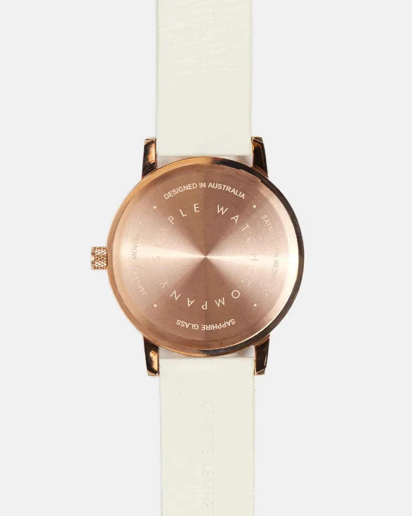 Earl 42mm Watch - White/Gold