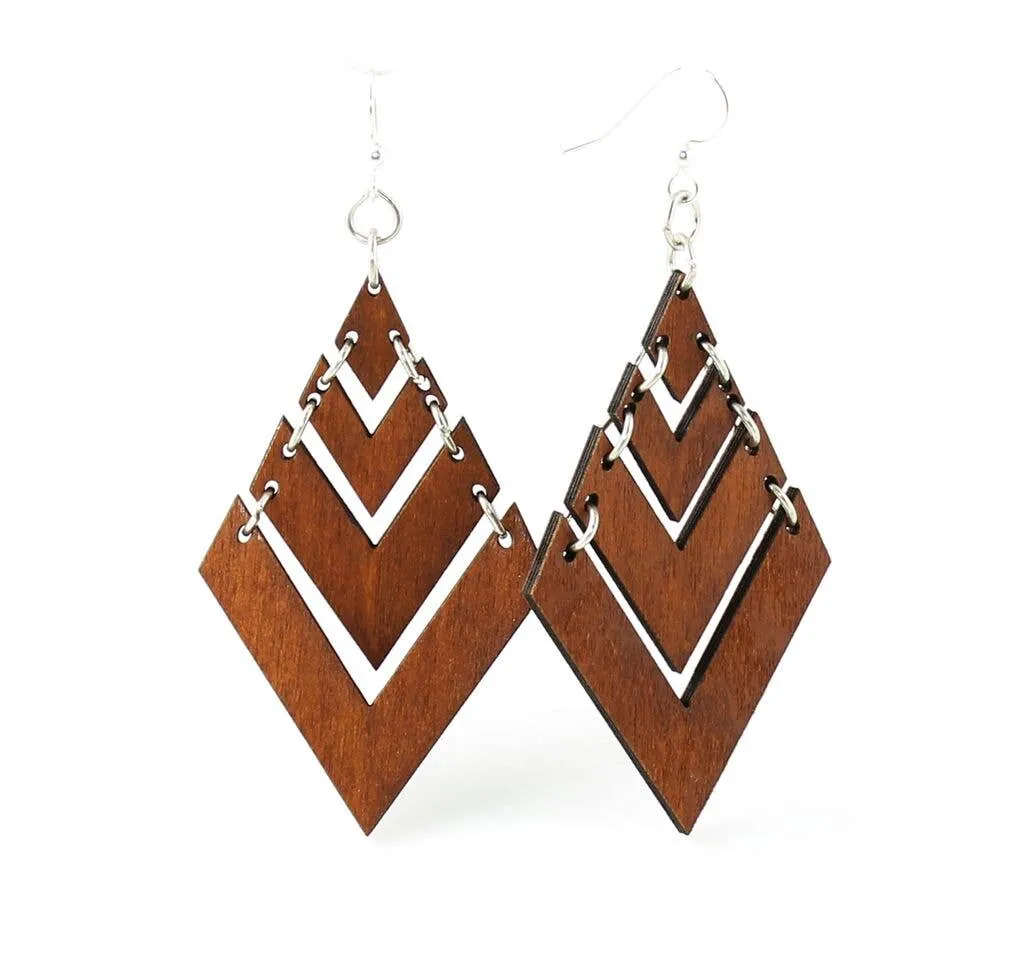 Fountain Pyramid Earrings: Cinnamon ~Green Tree Jewelry