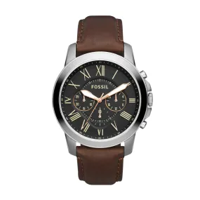 Grant Chronograph Brown Leather Watch