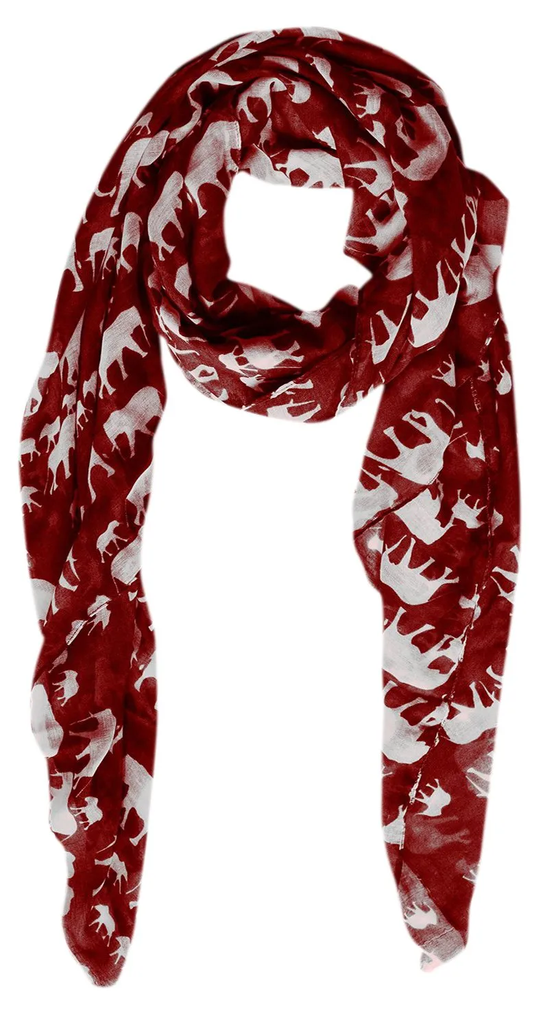 Lightweight Animal Print Elephant Scarf Shawl Sumemr Wrap