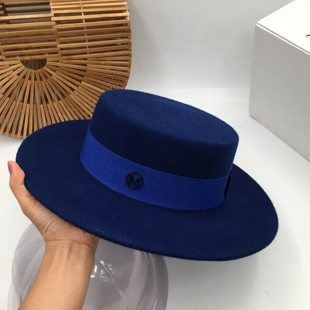 Mademoiselle - Blue French Fedora Hat