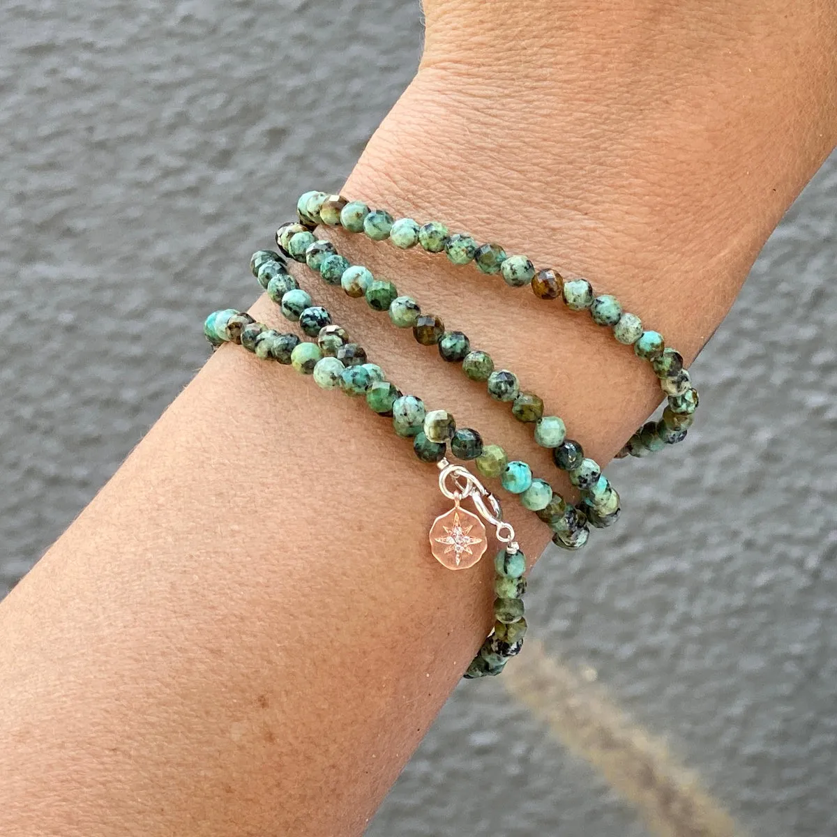 Peaceful Waters Jewelry Set with Wrap Bracelet