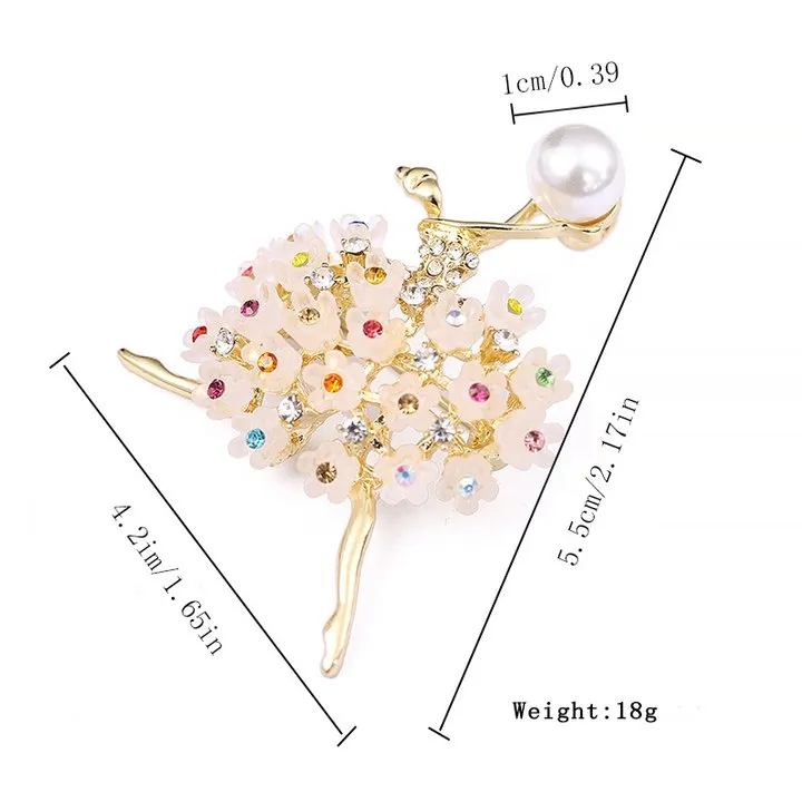 Retro Bird Pattern Brooch Women's Pearl Silk Scarf Buckle