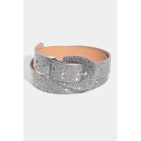 Silver Rhinestone Belt